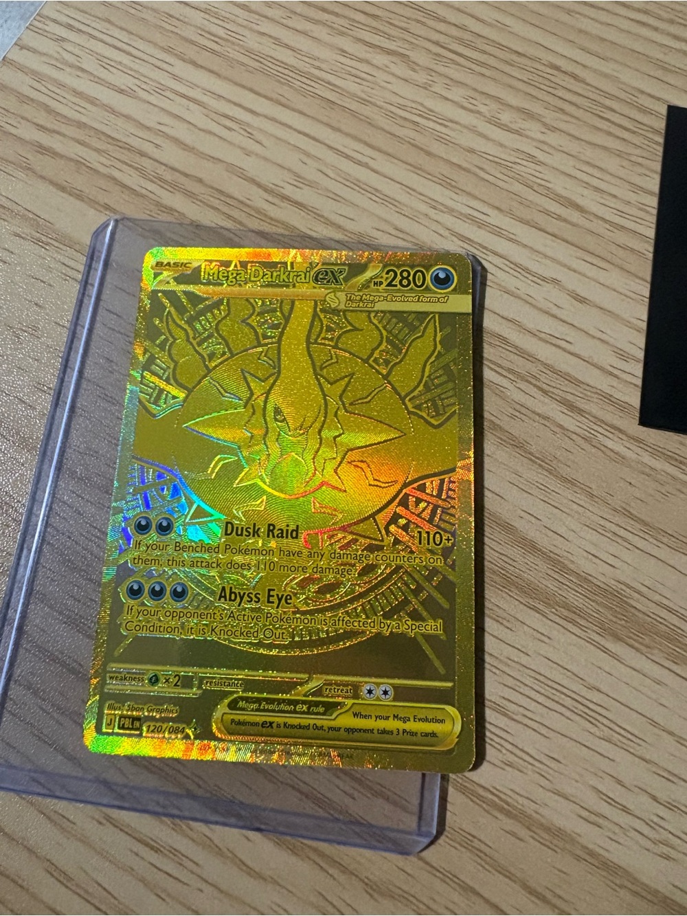 Pokémon Mega Darkrai ex 120/084 Gold Hyper Rare Mega Evolution Pitch Black NM
